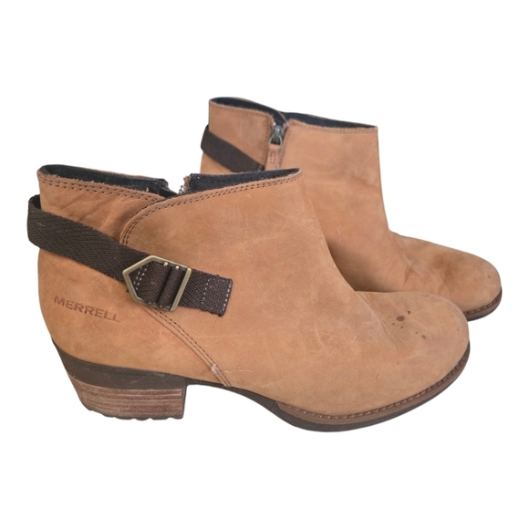 Merrell Shiloh II Bluff Boots Tan/oak Size 10.5 - Picture 2 of 9